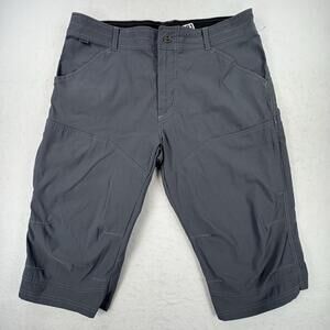 Kuhl Cargo Shorts Mens 36 Gray Stretch 17 Inseam Hiking Outdoor Travel
